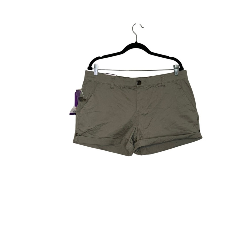Boston Traders Womens Size‎ 14 Green Roll Tab Shorts Casual Everyday NWT